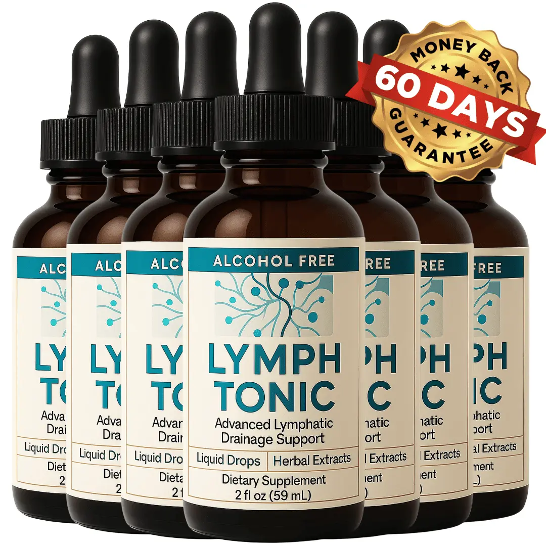 Lymph Tonic best value 6 month supply pack — 6 bottles lymphatic drainage support with free shipping and bonus guides